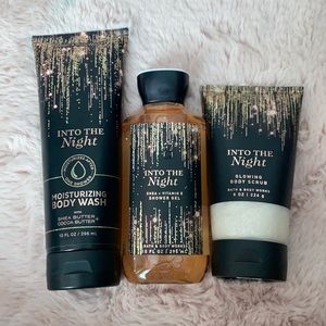 Bath and Body works into the night shower set
